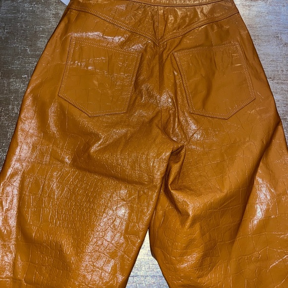 Remain Manua Tan Leather Embossed Knee Shorts - New, $621 Approx. MSRP - Picture 9 of 9